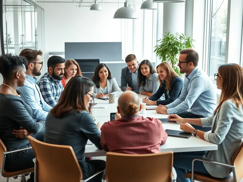 A diverse group of Indian professionals actively participating in a business training session, focusing on collaborative problem-solving and strategic thinking.